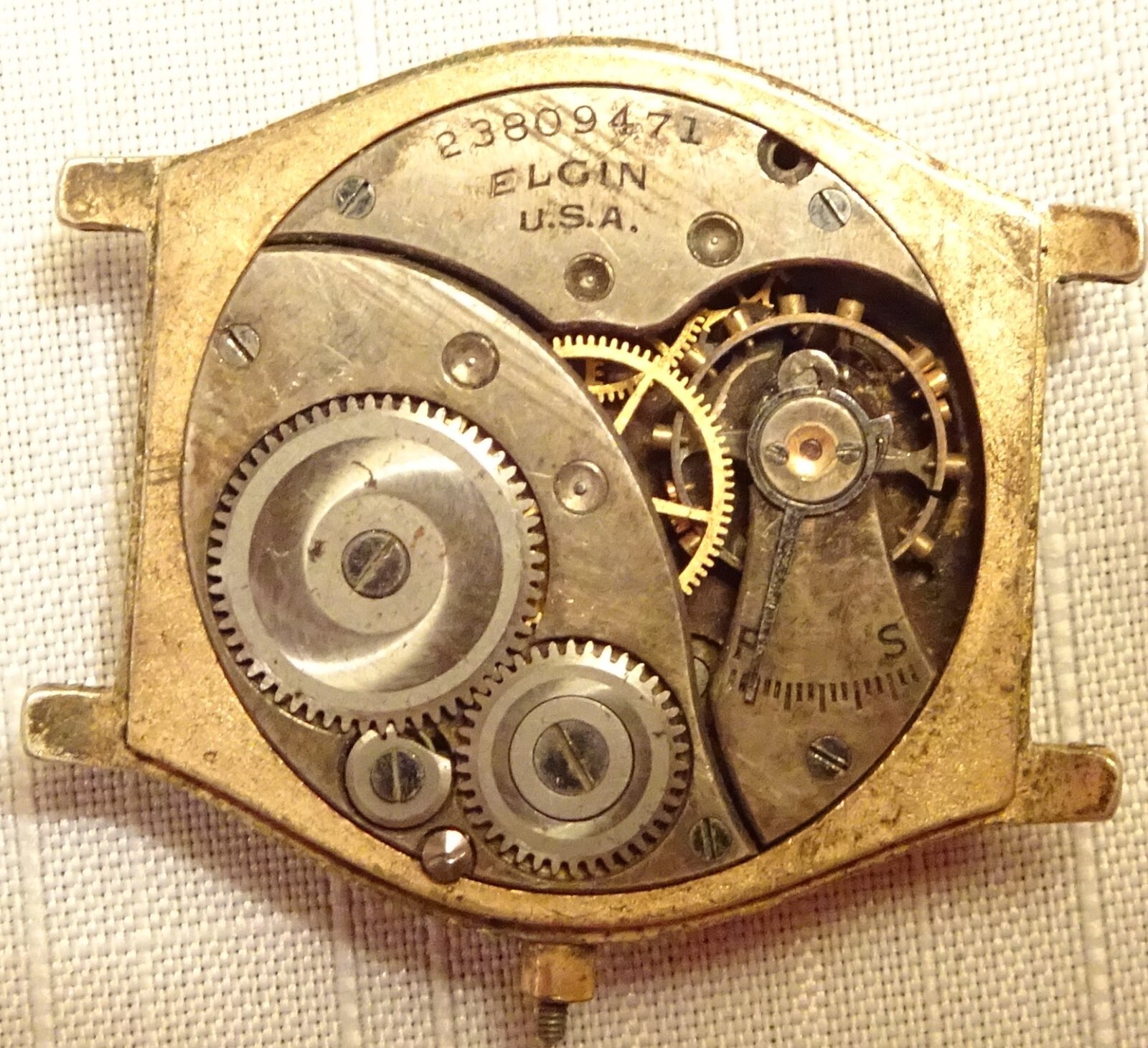 Elgin Wristwatch Movement 7J Antique Men’s Parts