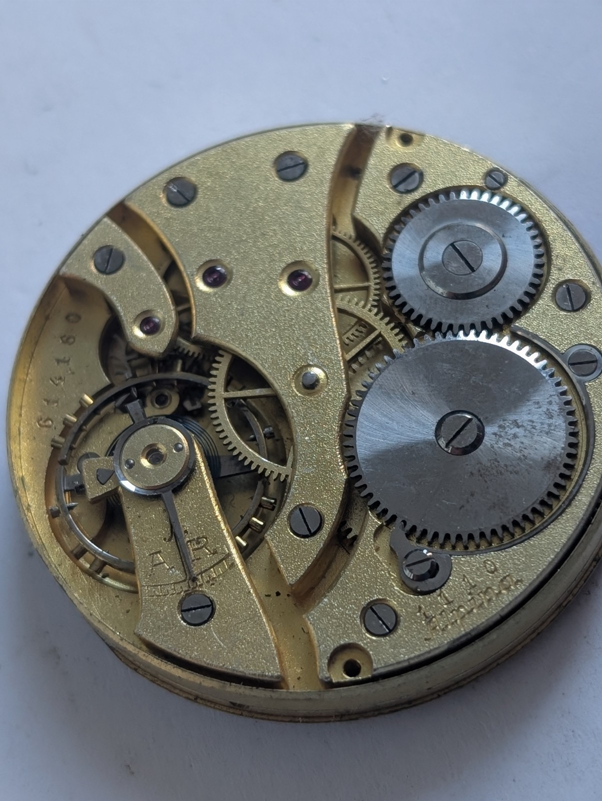 Vintage Alpina 1110 Pocket Watch Movement (Runs But Untested)