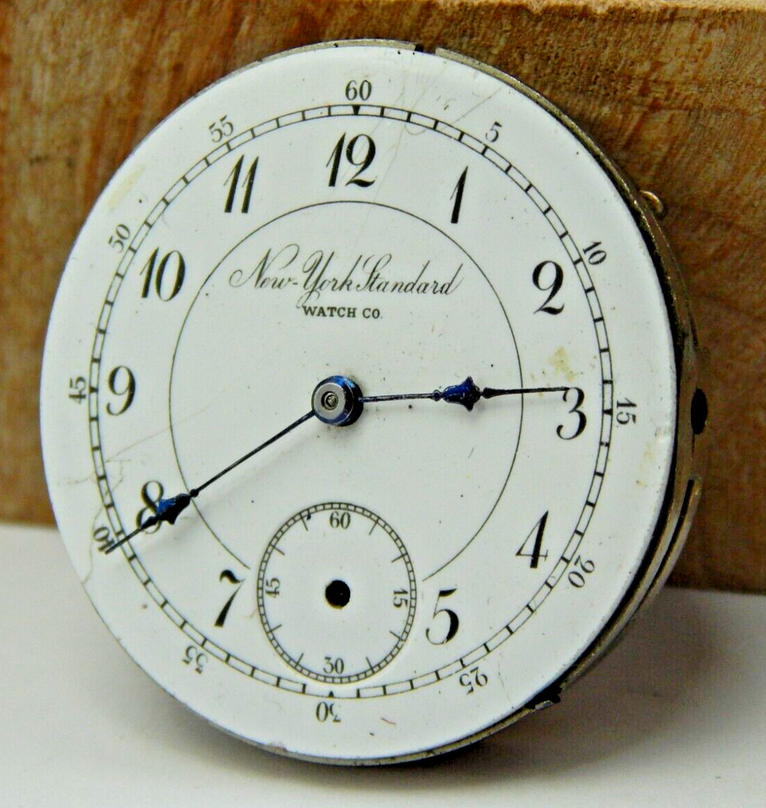 Vintage 1892 New York Standard First Run 44 7j 6s hunting pocket watch movement
