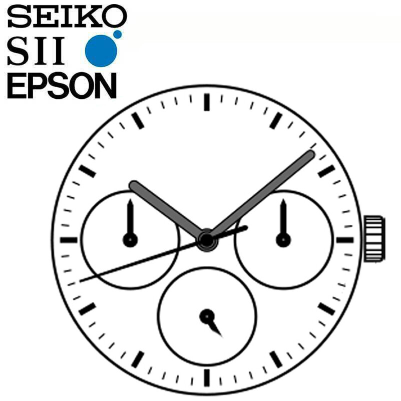 Genuine Seiko SII Epson VS75 Watch Movement Japan 3 Hands, Date at 4:30 – NEW!