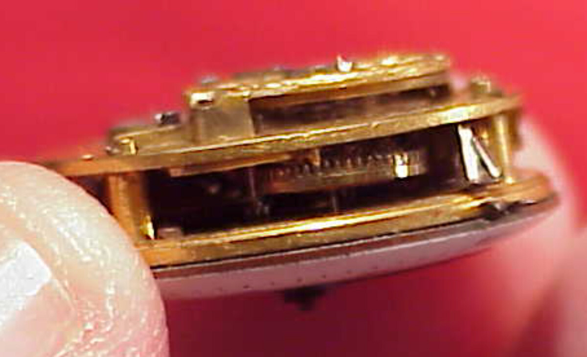 VINTAGE SMALL VERGE FUSEE POCKET WATCH MOVEMENT 22.69MM ACROSS DIAL UPPER PIVOT