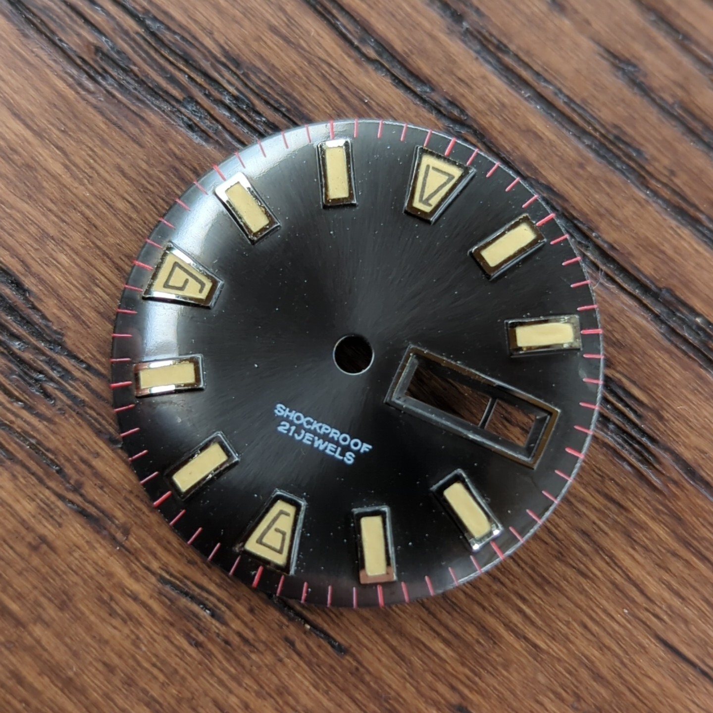 Diver Watch Dial Part – New Old Stock, 29.3mm 21 Jewels Shockproof (AC198)