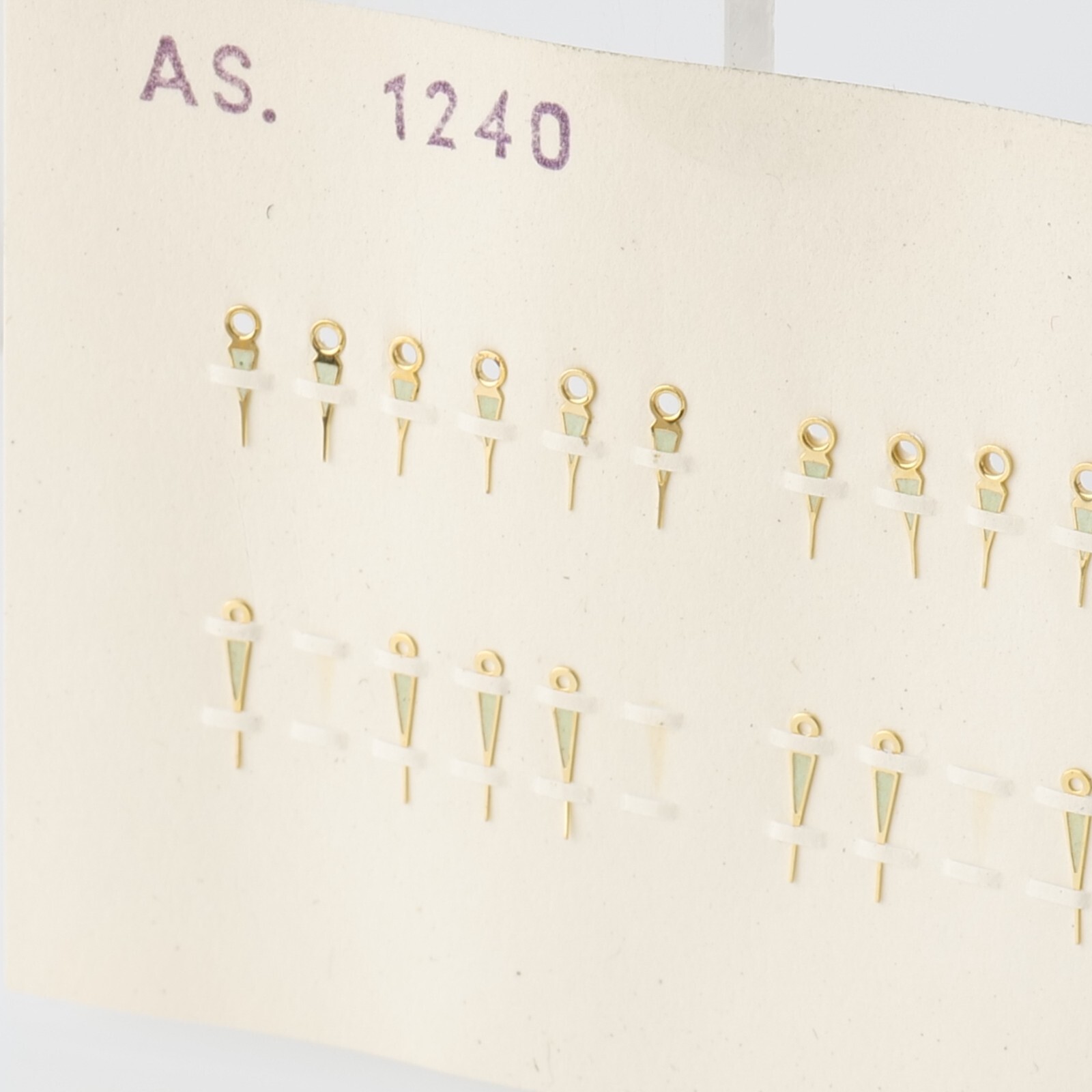NOS Watch HOUR MIN Hands – Fits AS cal. 1240 Movement Gold Gilt – 9mm – (G2D2)