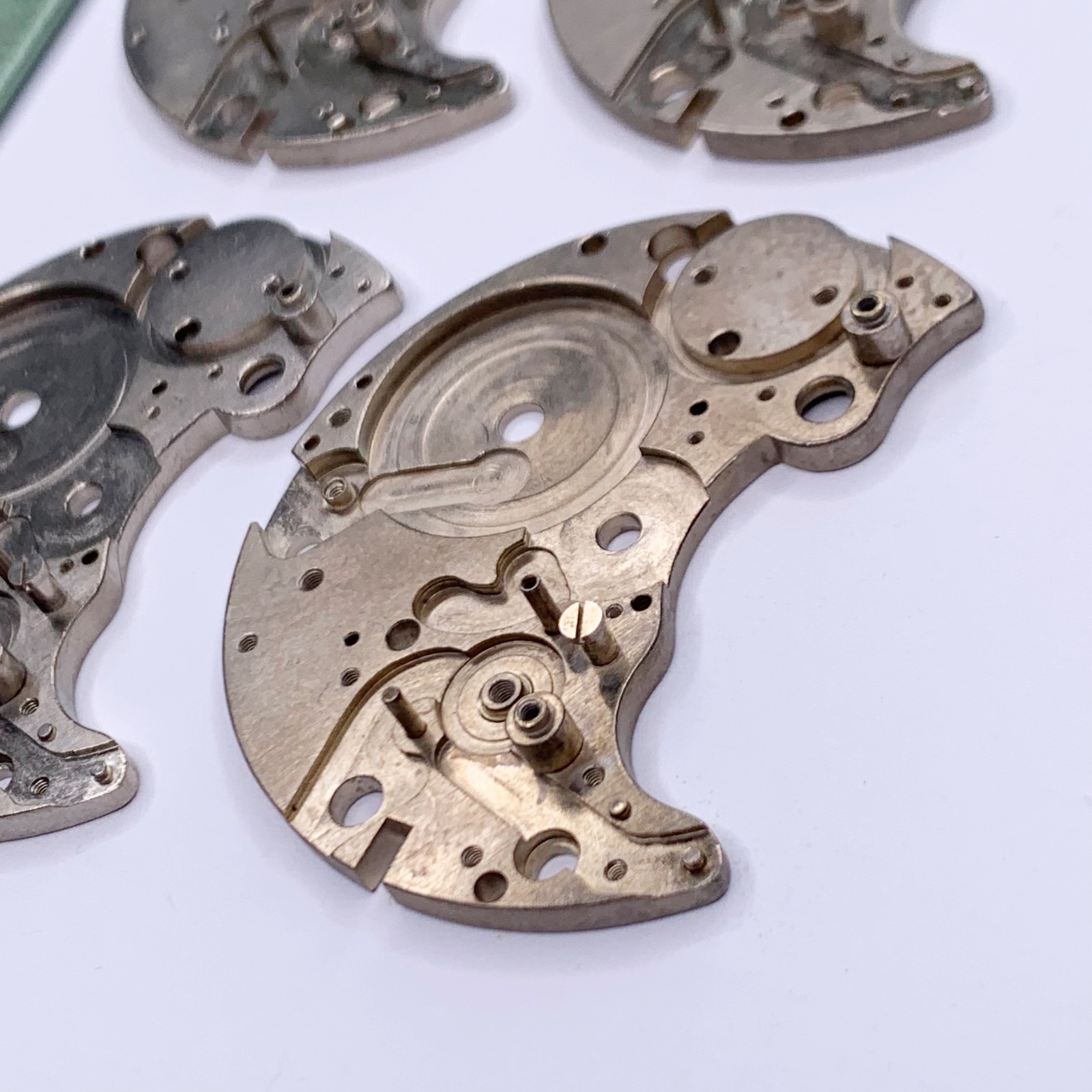 4 Large Pocket Watch Main Plates Crescent Parts Steampunk Altered Art Movement