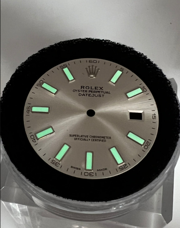 Genuine Rolex Datejust 41mm Dial Silver Big Index 116300 116334