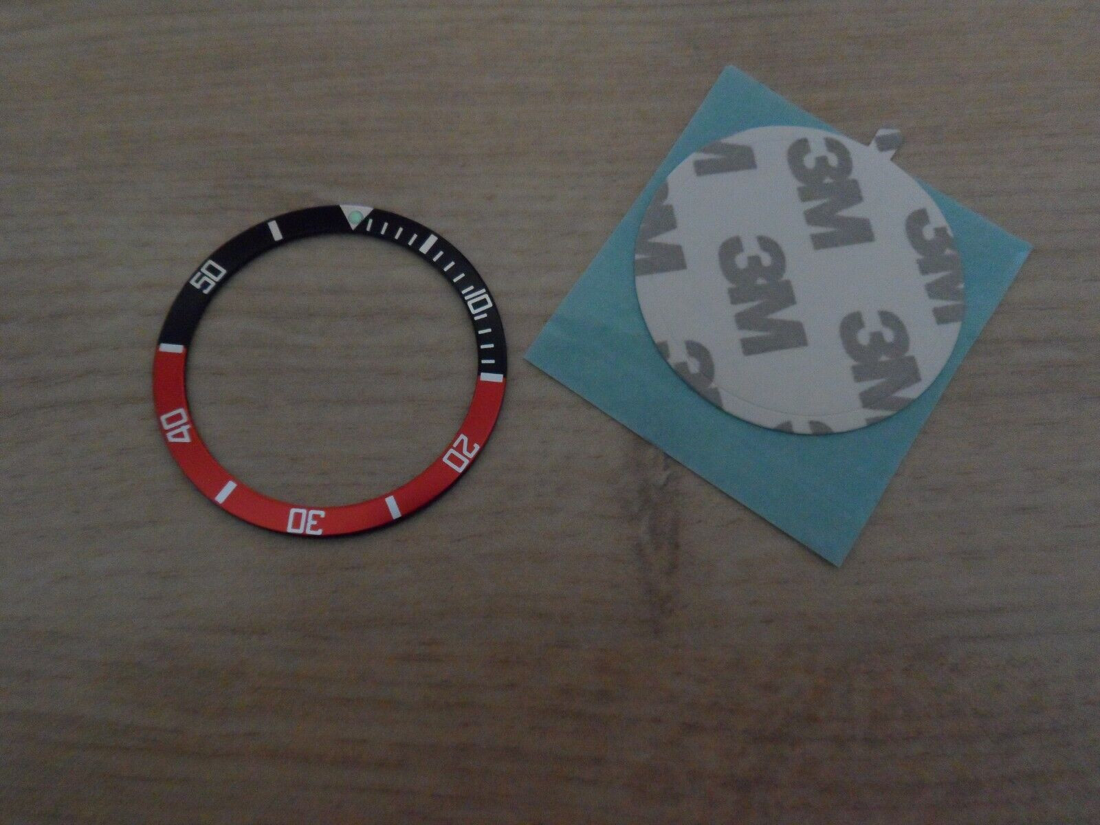 Flat Aluminum Bezel Insert for Seiko SKX SRPD Bezel Black Red and Adhesive Ring