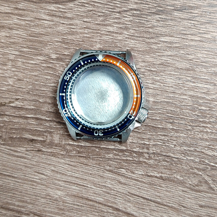 42MM 316 Steel Watch Case Resin Bezel Mineral for SKX007 for NH35/36/4R Movement