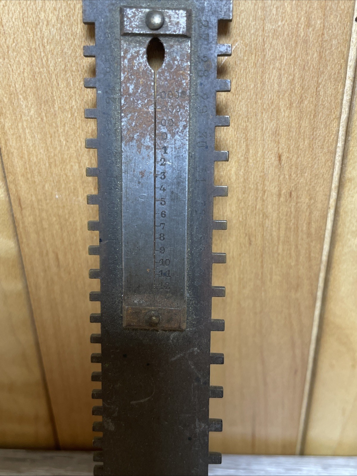 2 Clockmaker’s/Watchmaker’s Estate Antique Heavy Brass Peer Mainspring Gauge