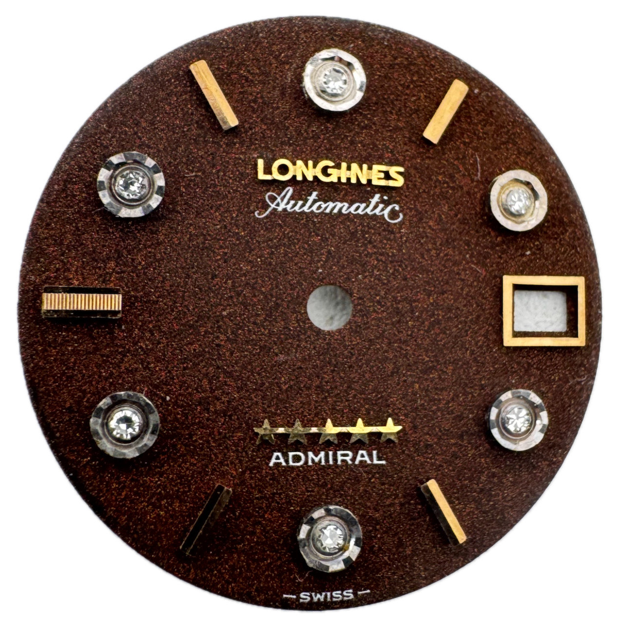 Vintage 26mm Longines Admiral Automatic Wristwatch Movement Diamond Markers 505
