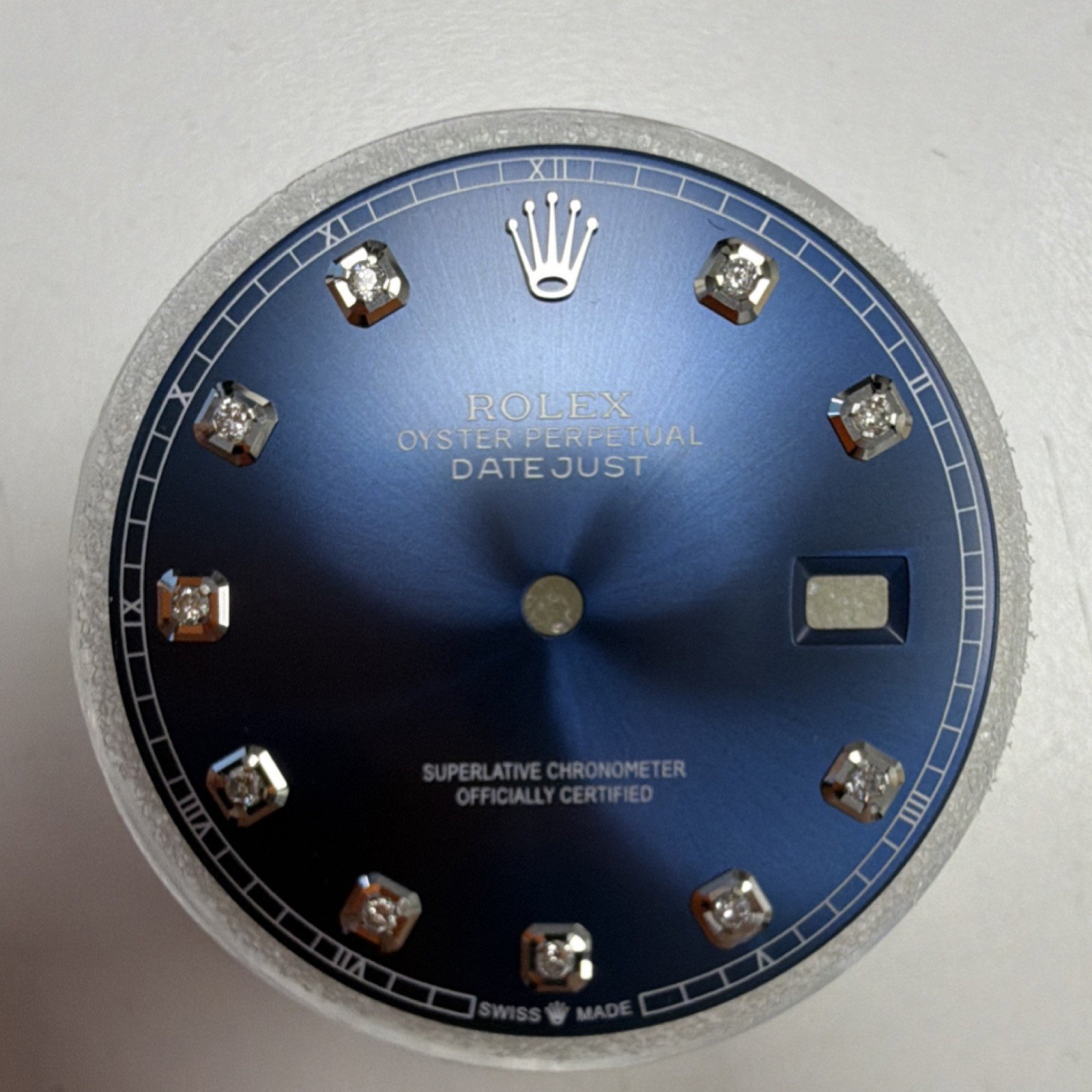 Rolex Custom Blue Datejust Dial w/ Diamond Hour Markers for model 126334,126300