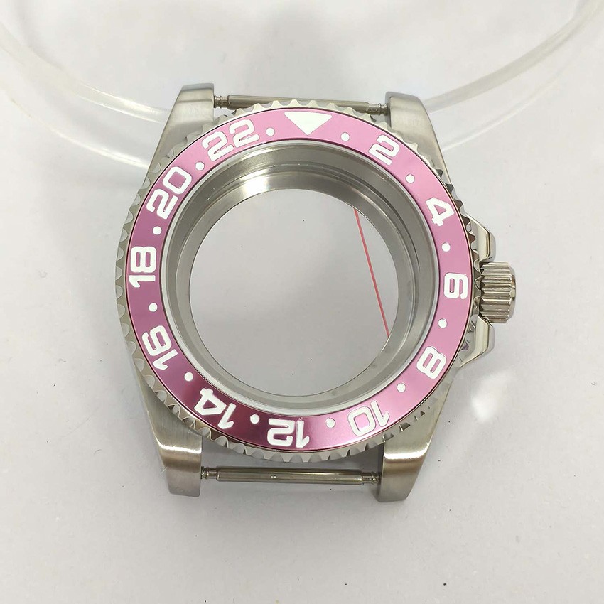 Flat Sapphire Glass Steel Case 40mm Display/Solid Base for NH35/NH36/7S Movement