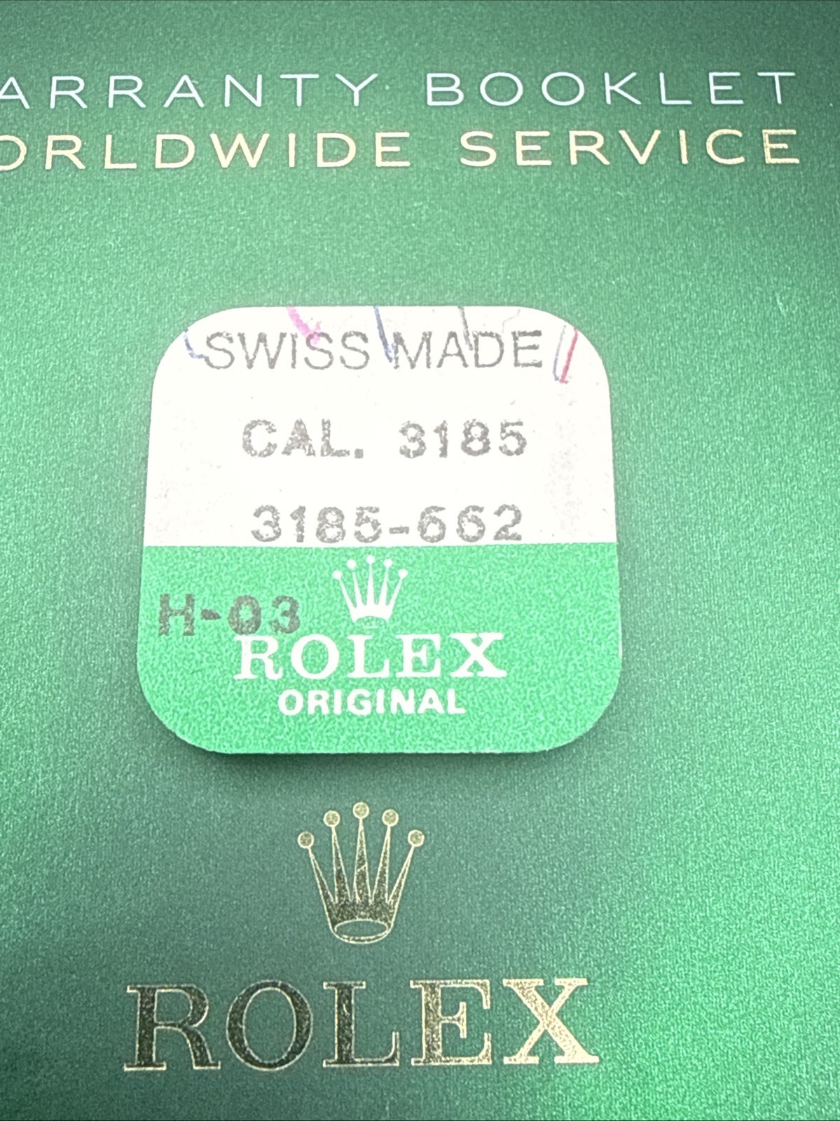 Rolex Caliber 3185-662 Correctors Wheel Genuine New Condition