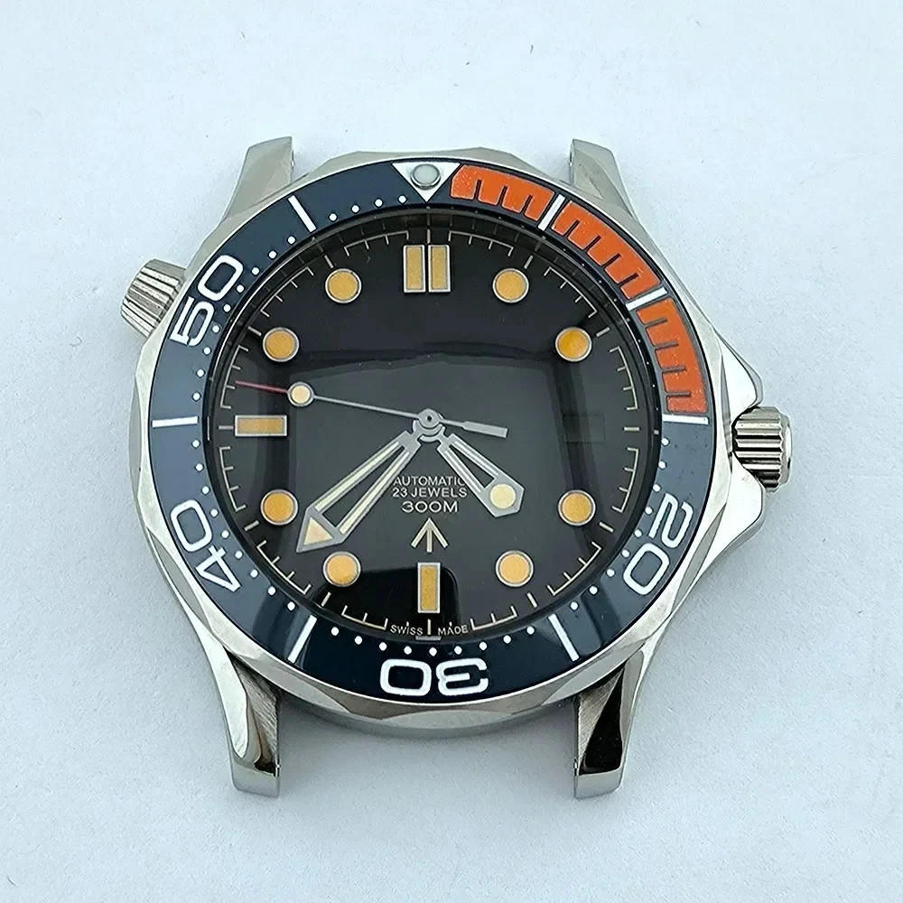 Stainless Steel Strap for NH35 Seamaster 300 Case 41mm Automatic Waterproof Part