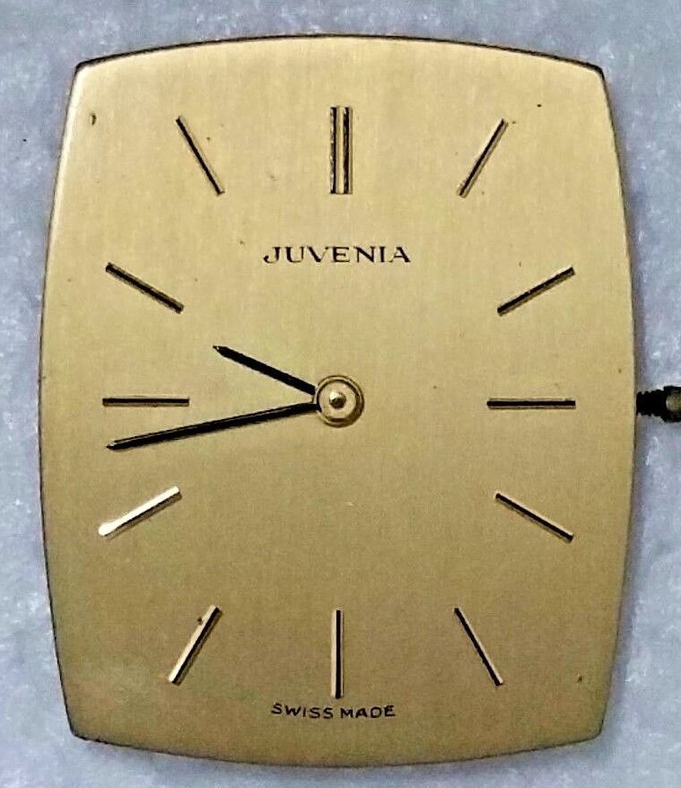 MOVEMENT WITH DIAL AND GOLD CROWN ALL ORIGINAL FOR JUVENIA WATCH SWISS MFG 1145