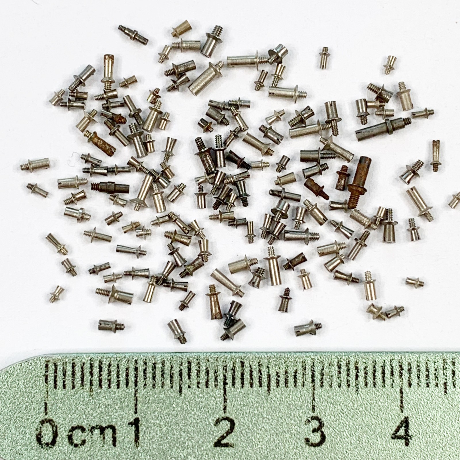 150 Dial Foot Screws Pocket Wrist Parts Watchmaker Repair Lot Asst Cogs Vintage