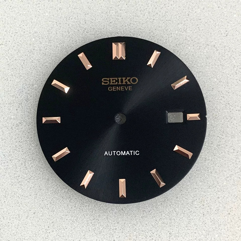 33mm Sunburst Pattern Watch Dial No Lume for Nh35 Nh36 Movement Accessories