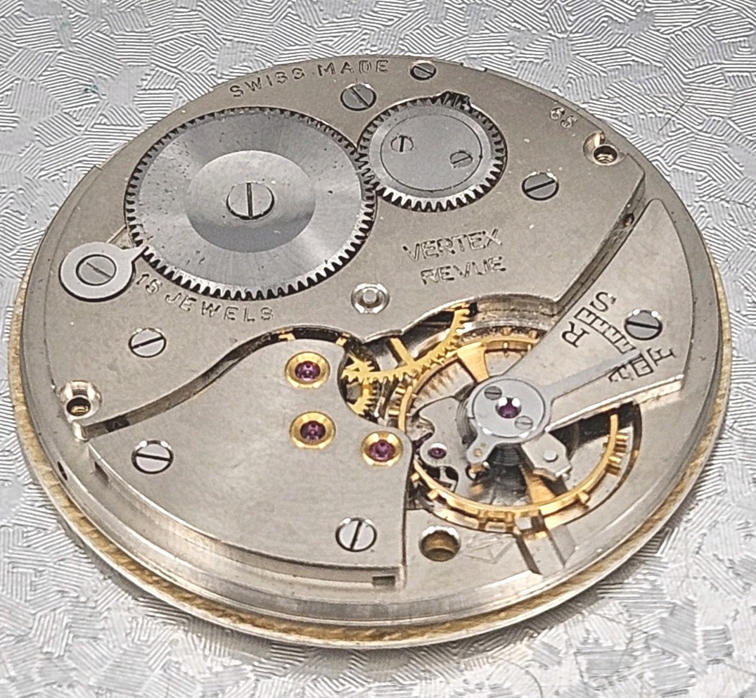 Vintage Vertex Revue cal 65 Pocket Watch Movement & dial – Garrard