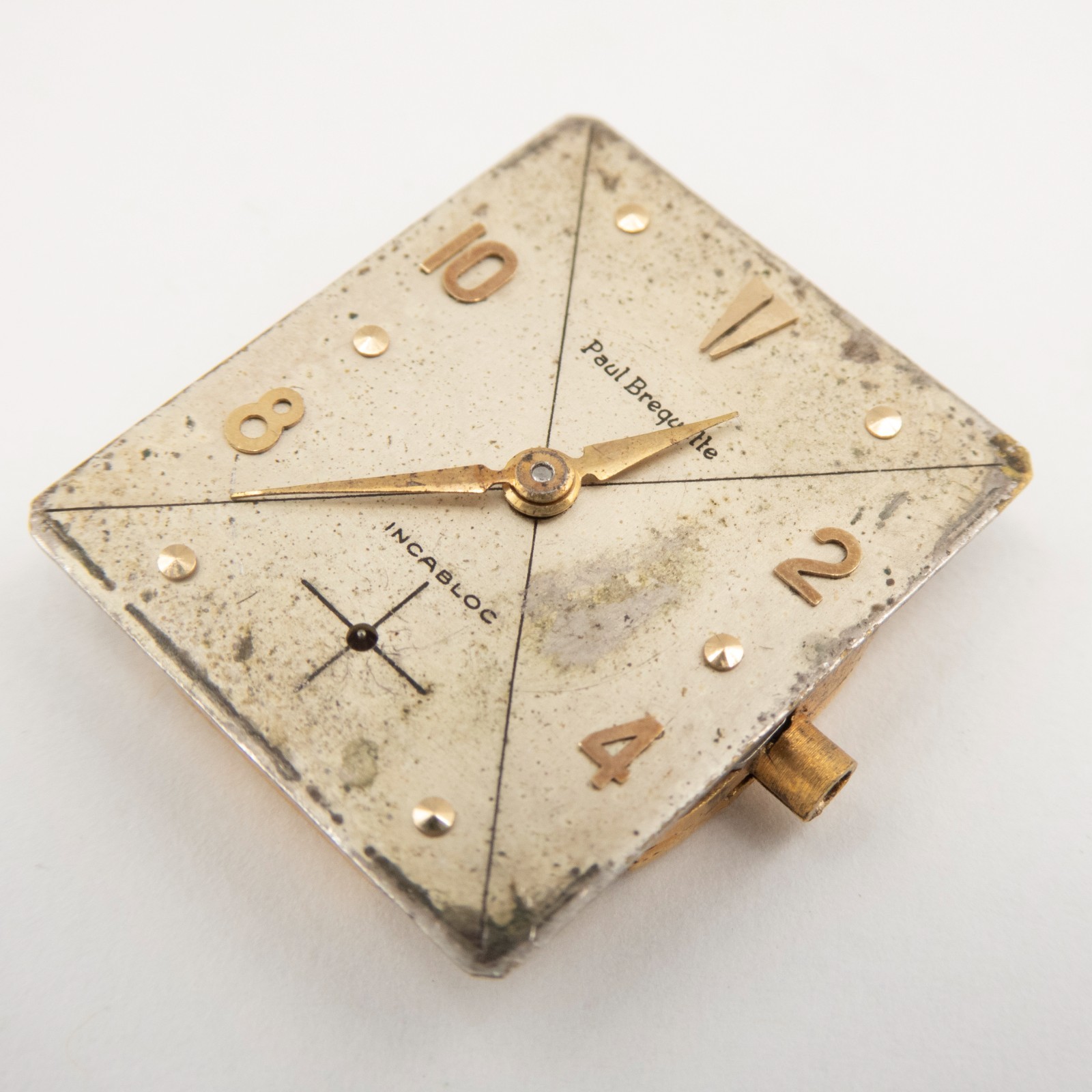 Vintage Paul Breguette 18.5 x 21.5 x 5.2 mm 17-Jewel Wristwatch Movement