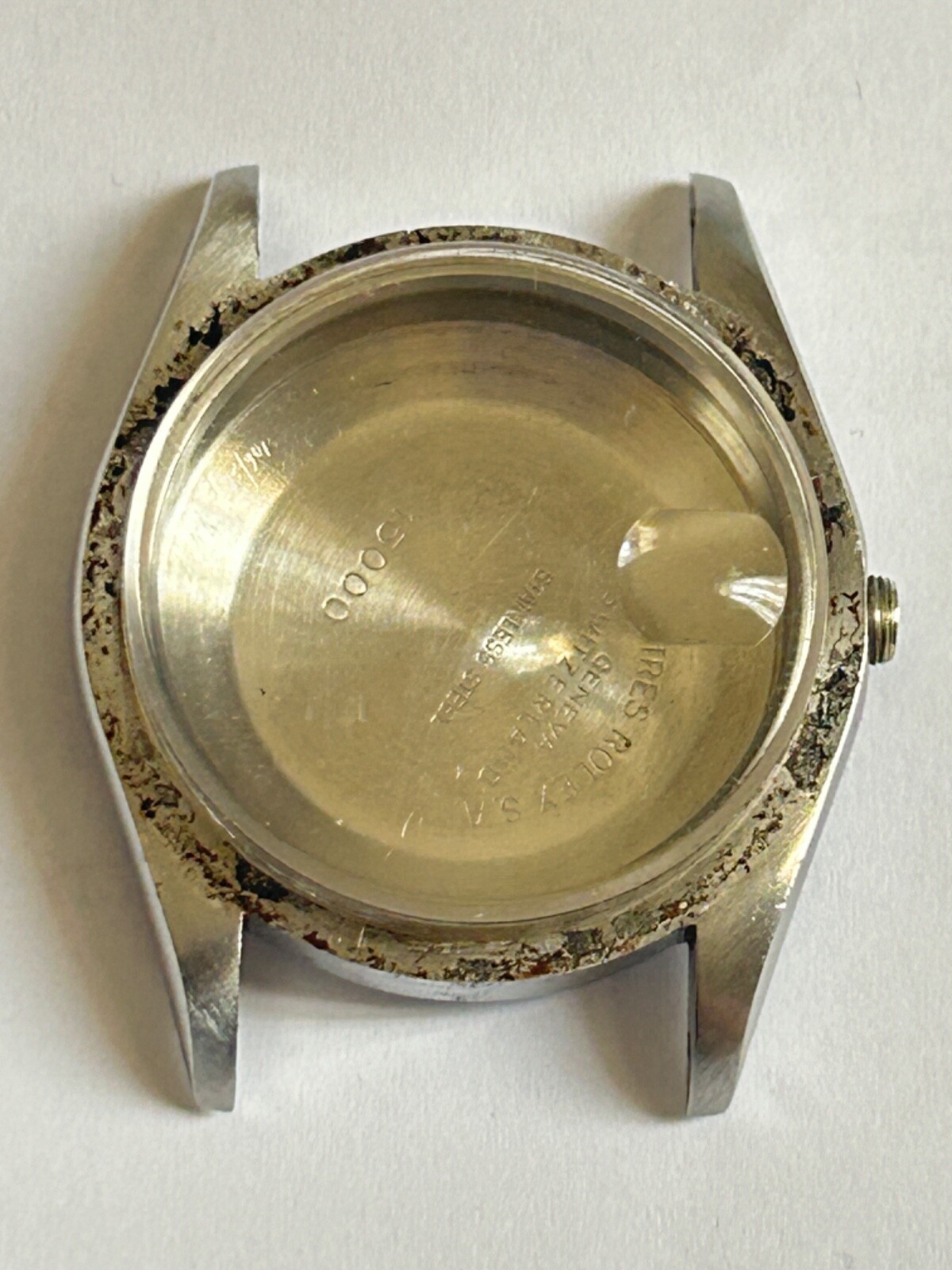 Vintage Rolex men Oyster Date Perpetual steel case Ref 15000 without bezel