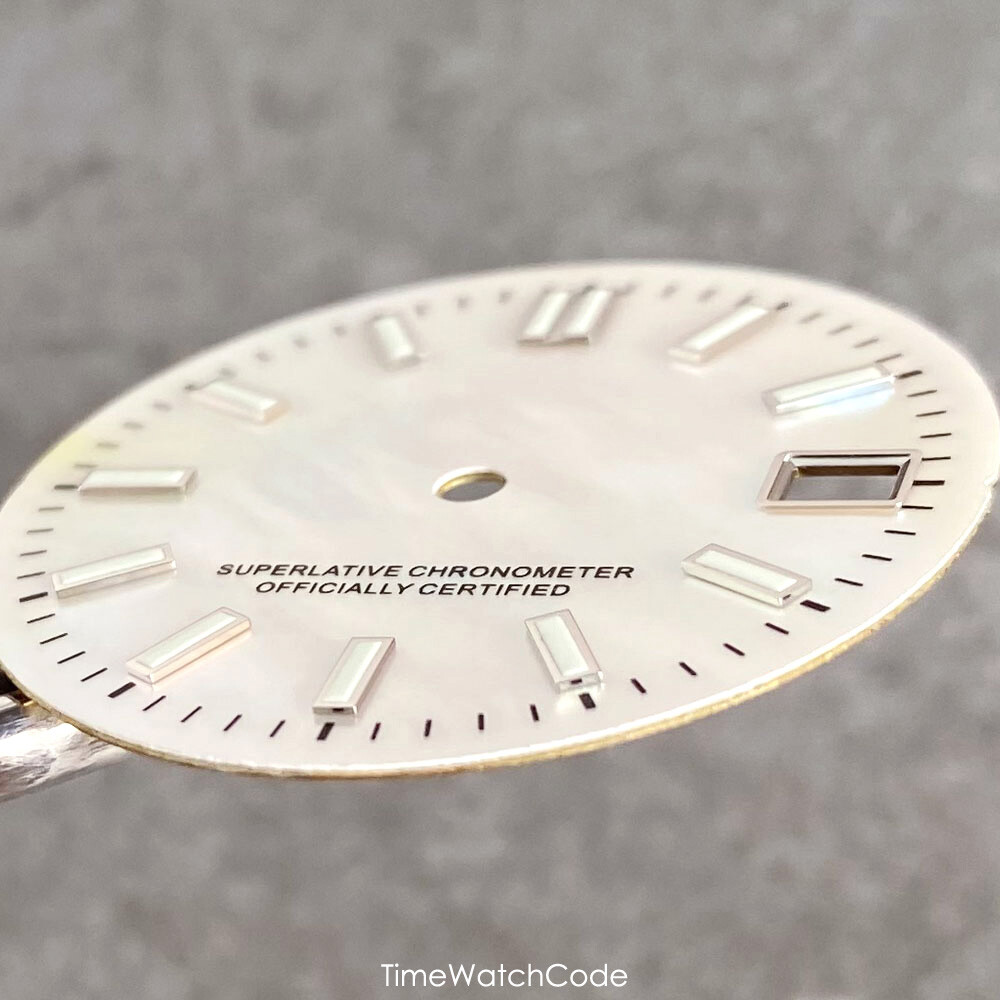 Mother of Pearl Watch Dial Face for NH35 NH36 NH38 NH70 NH71 NH72 Green Lume
