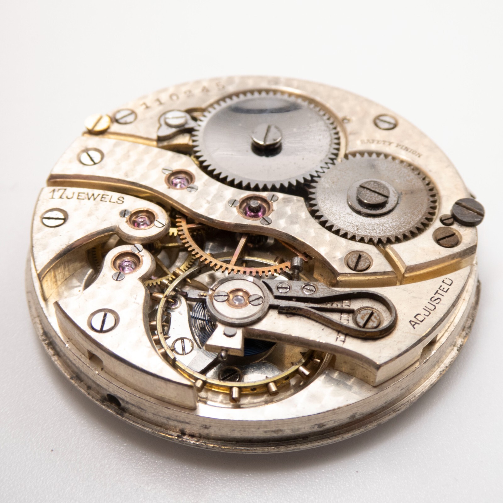 High Grade Swiss 43.1 x 9 mm 17-Jewel Antique Pocket Watch Movement, Parts