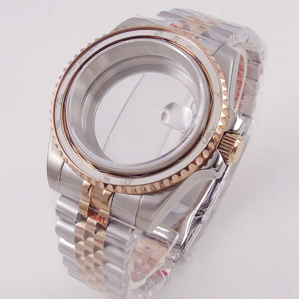 200M Diver Watch Case 40mm Sapphire Fit NH35 NH34 GMT PT5000 Steel Slide Buckle