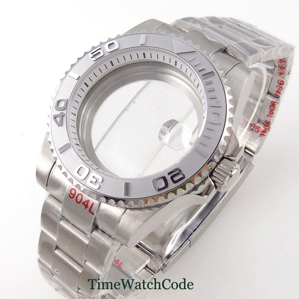 Sapphire Crystal Watch Case 40mm Chapter Ring Fit NH35A NH36A ETA2824 PT5000