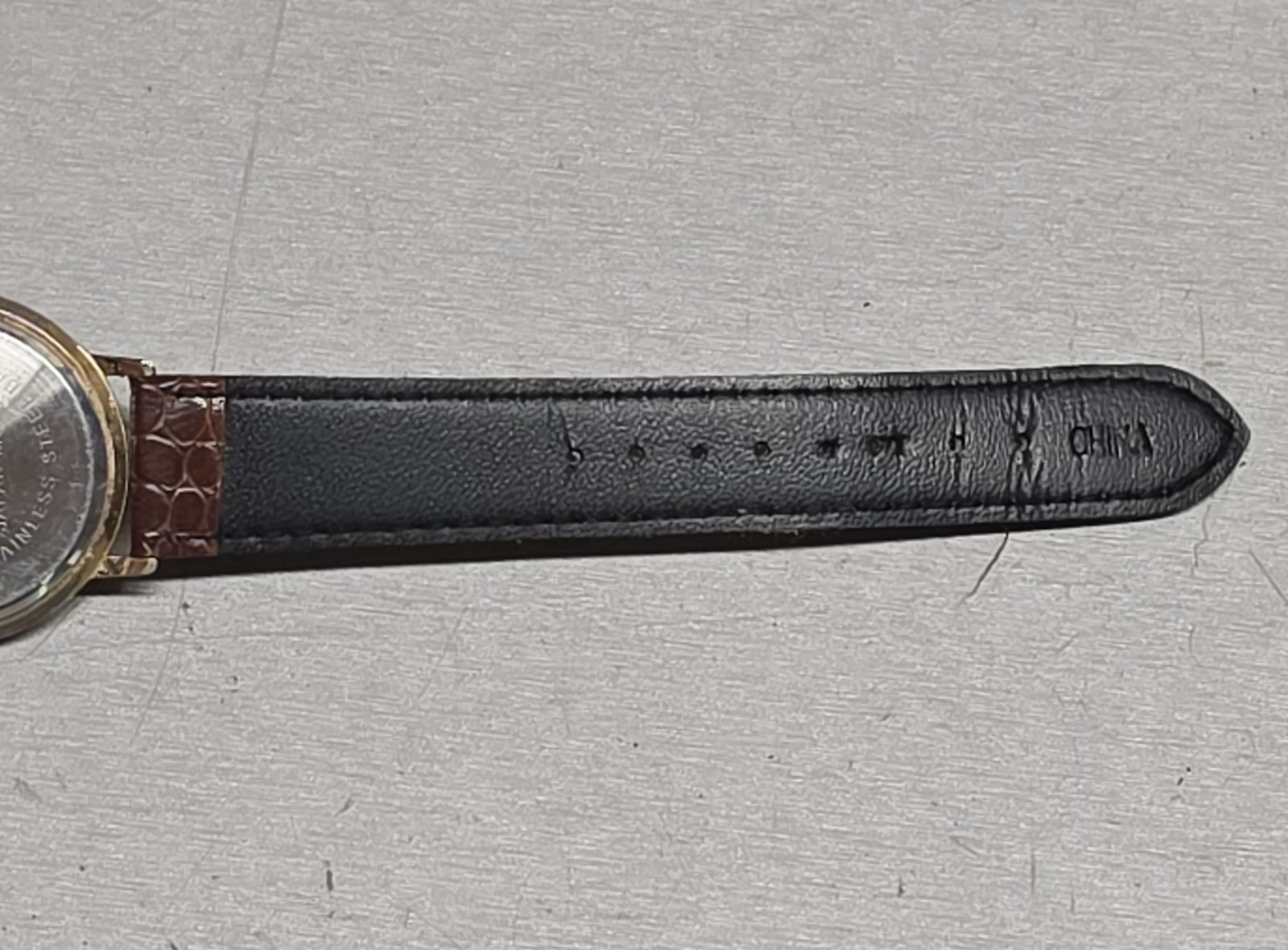 Milan MLN1019 Bill Quartz Watch Brown Faux Leather Strap Japan Movement