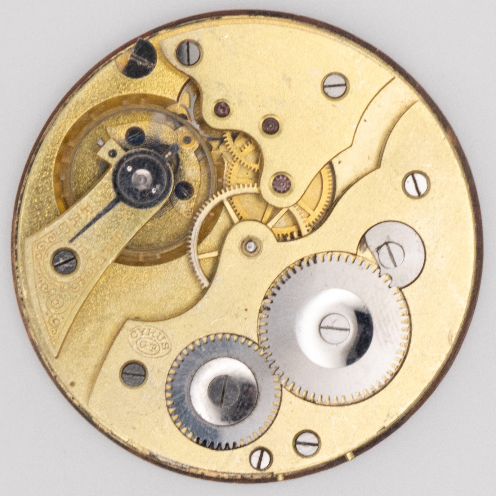 Cyrus GT 41.6 x 7.2 mm Antique Pocket Watch Movement, Runs