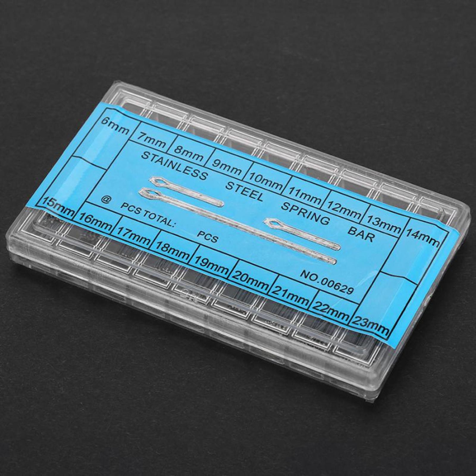 360Pcs 6-23mm Assorted Stainless Steel Watch Band Link Cotter Pin 0.9mm Bar Box
