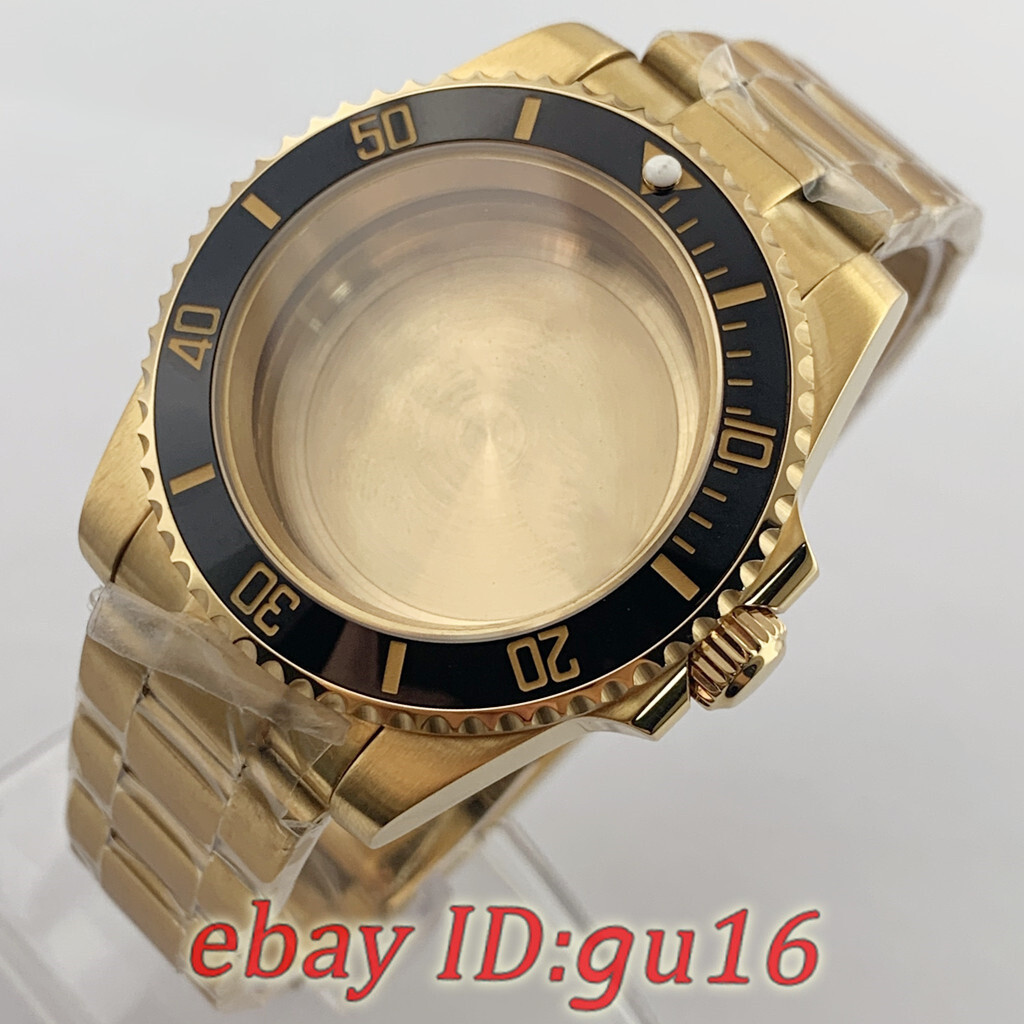 40mm Black bezel Watch Case Fit NH34 NH35 PT5000 ETA 2824/2836 Miyota82 Series