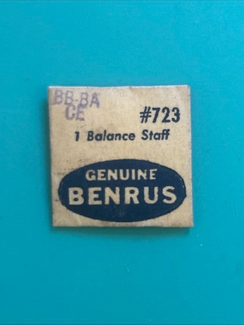 Benrus Parts – Balance Staff, Hour Wheel, Setting Lever Springs, Winding Stems