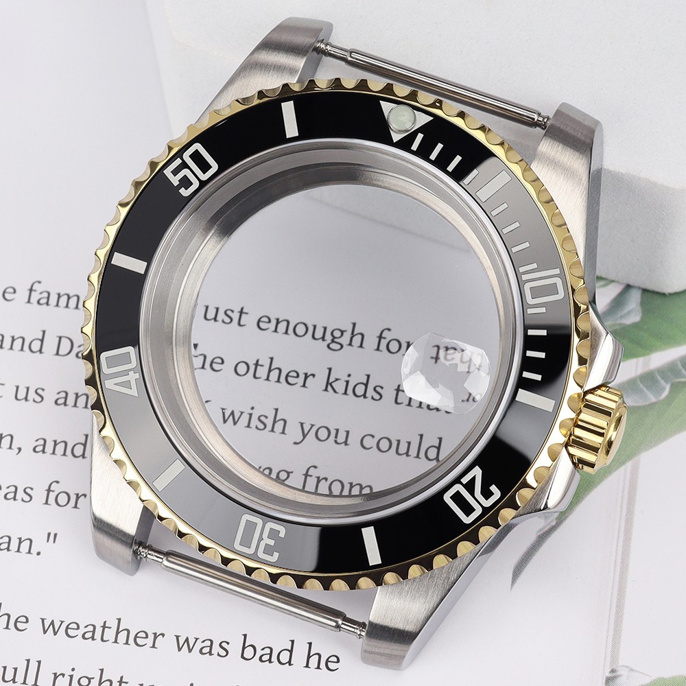 FEIYASHI Steel PVD SUB Watch Case 40mm Sapphire 10ATM For Seiko NH35 38 ETA 2824