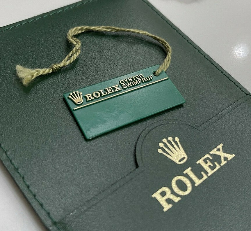 Authentic Rolex Green Swimpruf Oyster Hang Tag Datejust Submariner dweller GMT