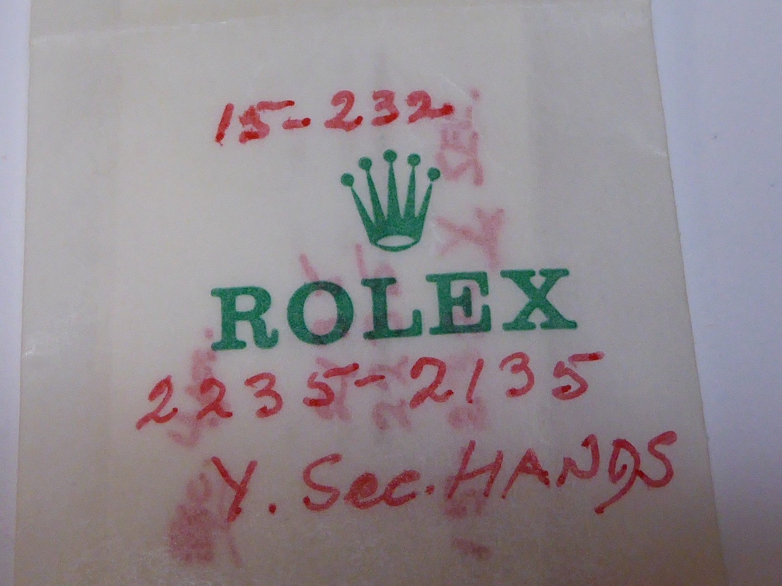 Rolex 15-232 18K Gold Second Hand 2235 and 2135 Genuine Rolex Price for one Hand