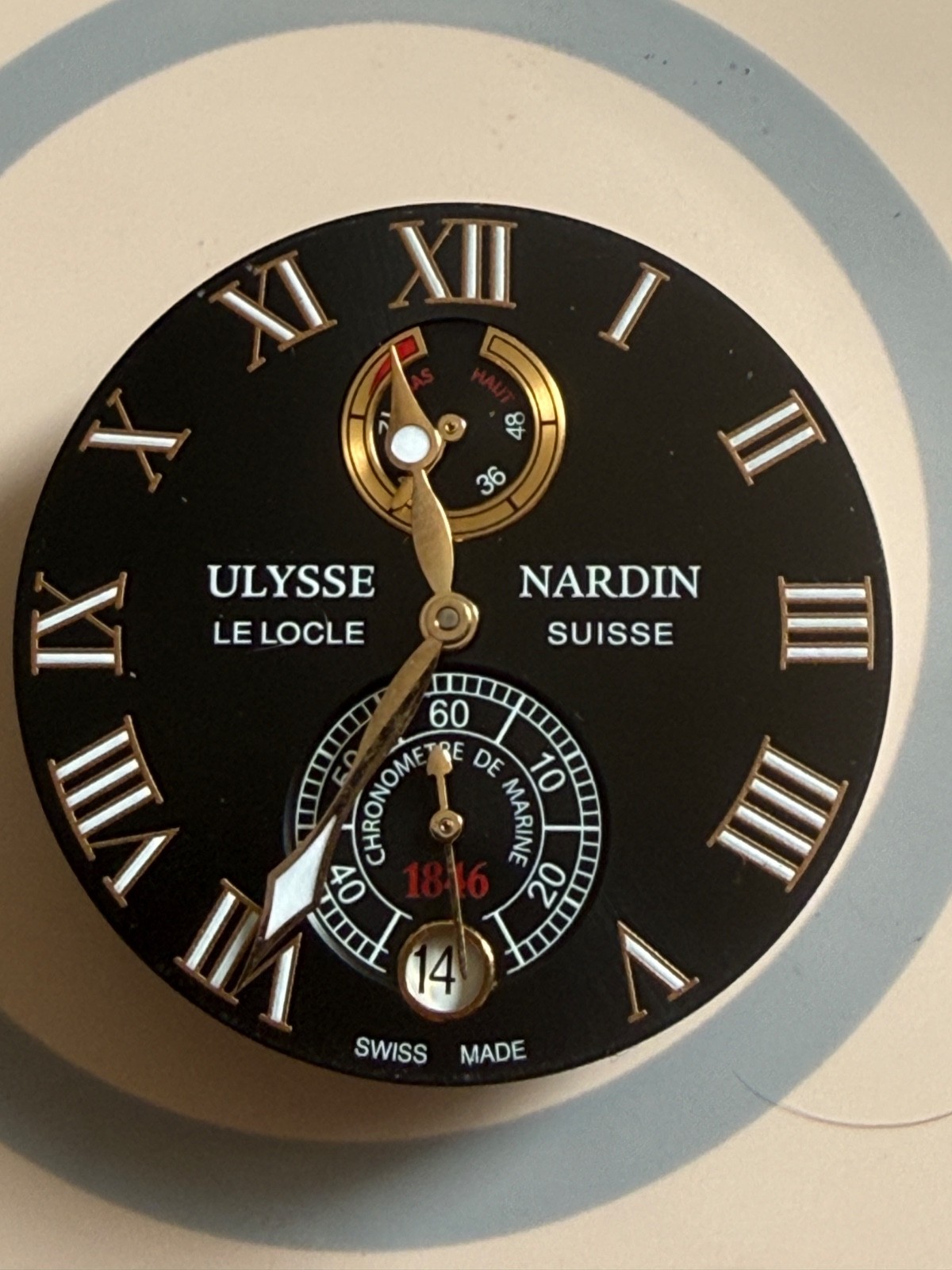 Ulysse Nardin caliber UN-118 Automatic 50 jewels 22k rotor working power reserve