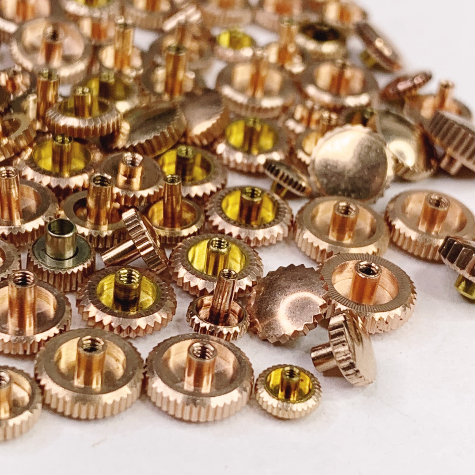 25 Rose Crowns Pink Steampunk Art Watchmakers Lot Repair Spare Watch Parts