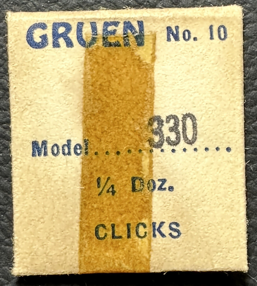 GENUINE GRUEN EB425 CAL330 1/4 DOZEN CLICKS JEWELER WATCH REPAIR WP5