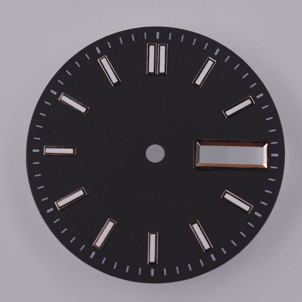 29mm Green Luminous Watch Dial Fit for NH36 NH36A Movement Black/Blue/White
