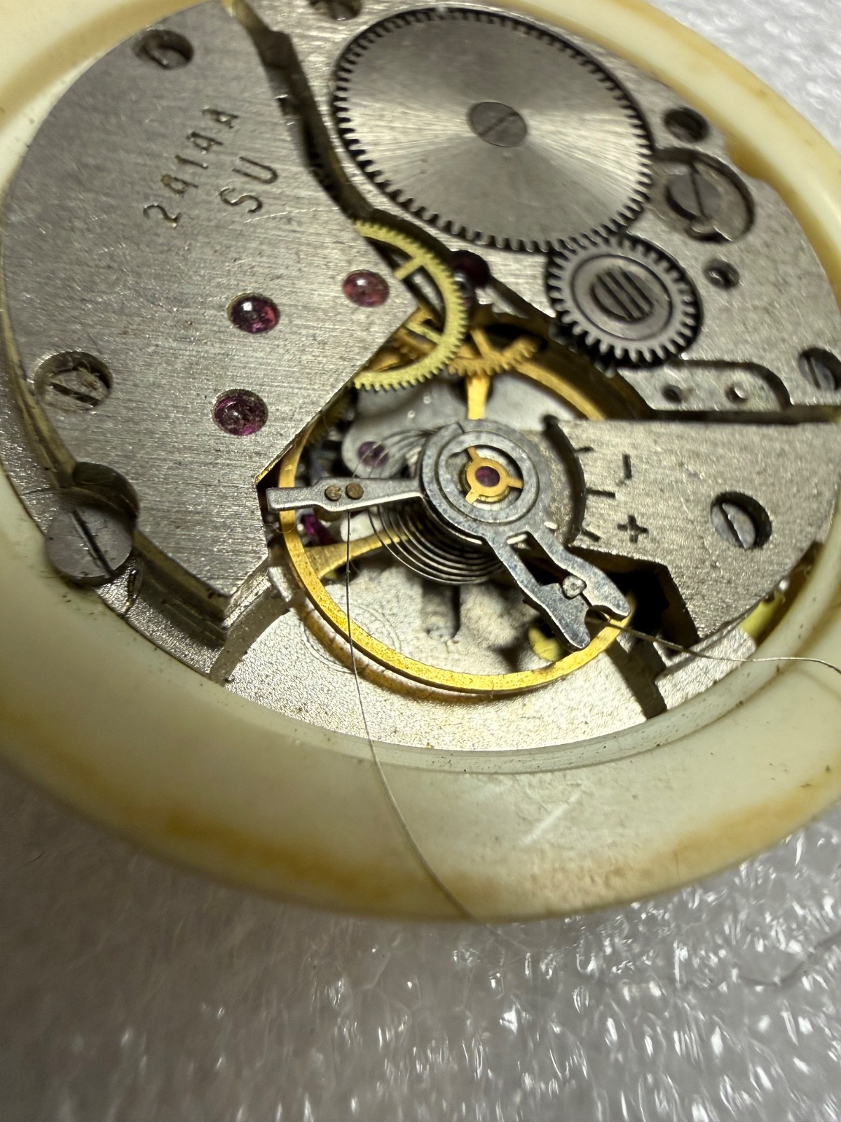 Watch movement USSR Vostok Cal.2414A plus Dial.For parts.