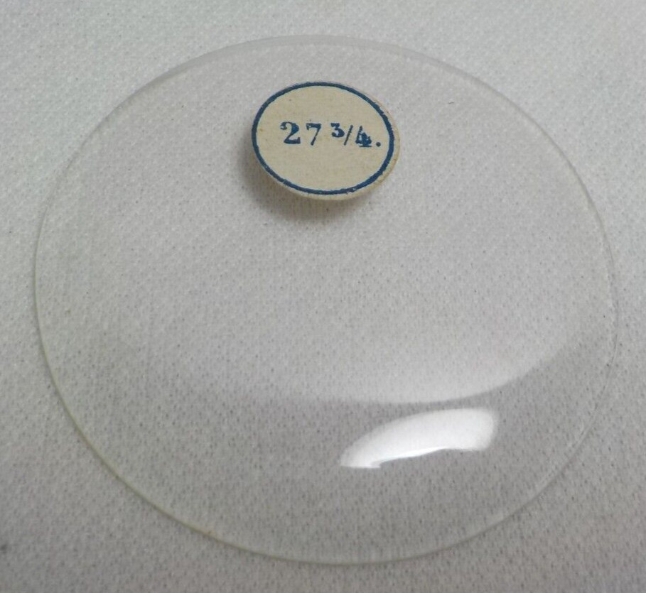 GLASS POCKET WATCH CRYSTAL WATCHMAKER SIZE 27 3/4 REPLACEMENT PART #723