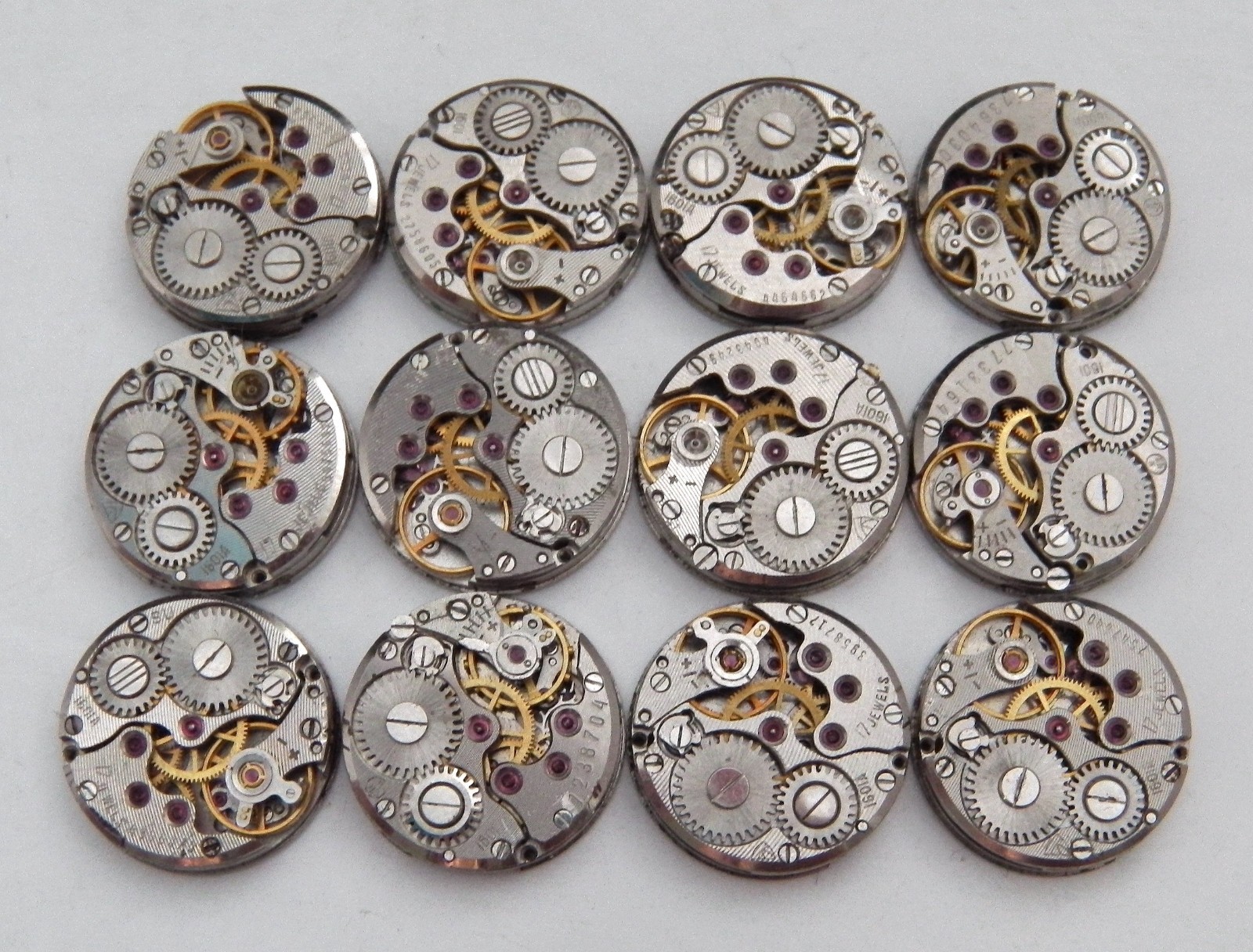 12 Chaika Watch Movements. 16mm USSR Soviet Mechanisms. Steampunk Parts. Spares
