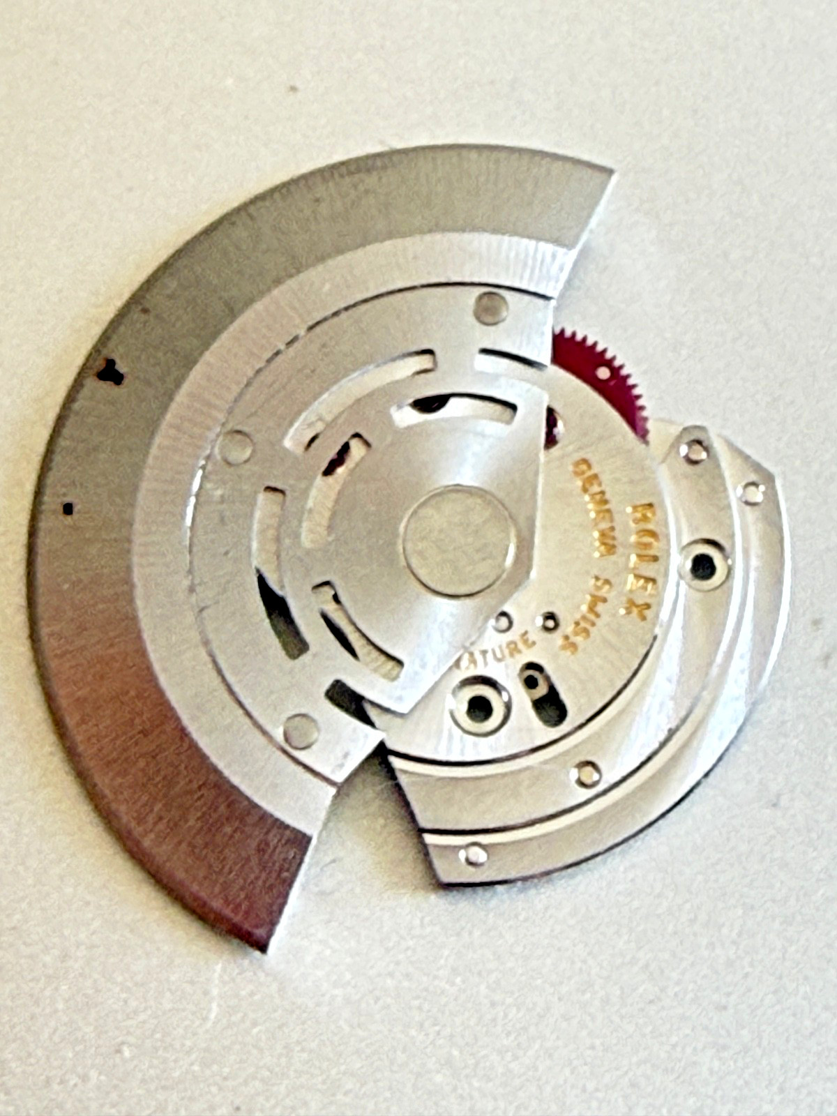 Genuine Rolex 3135 3130 Rotor Oscillating Weight Module Part 145 + screw