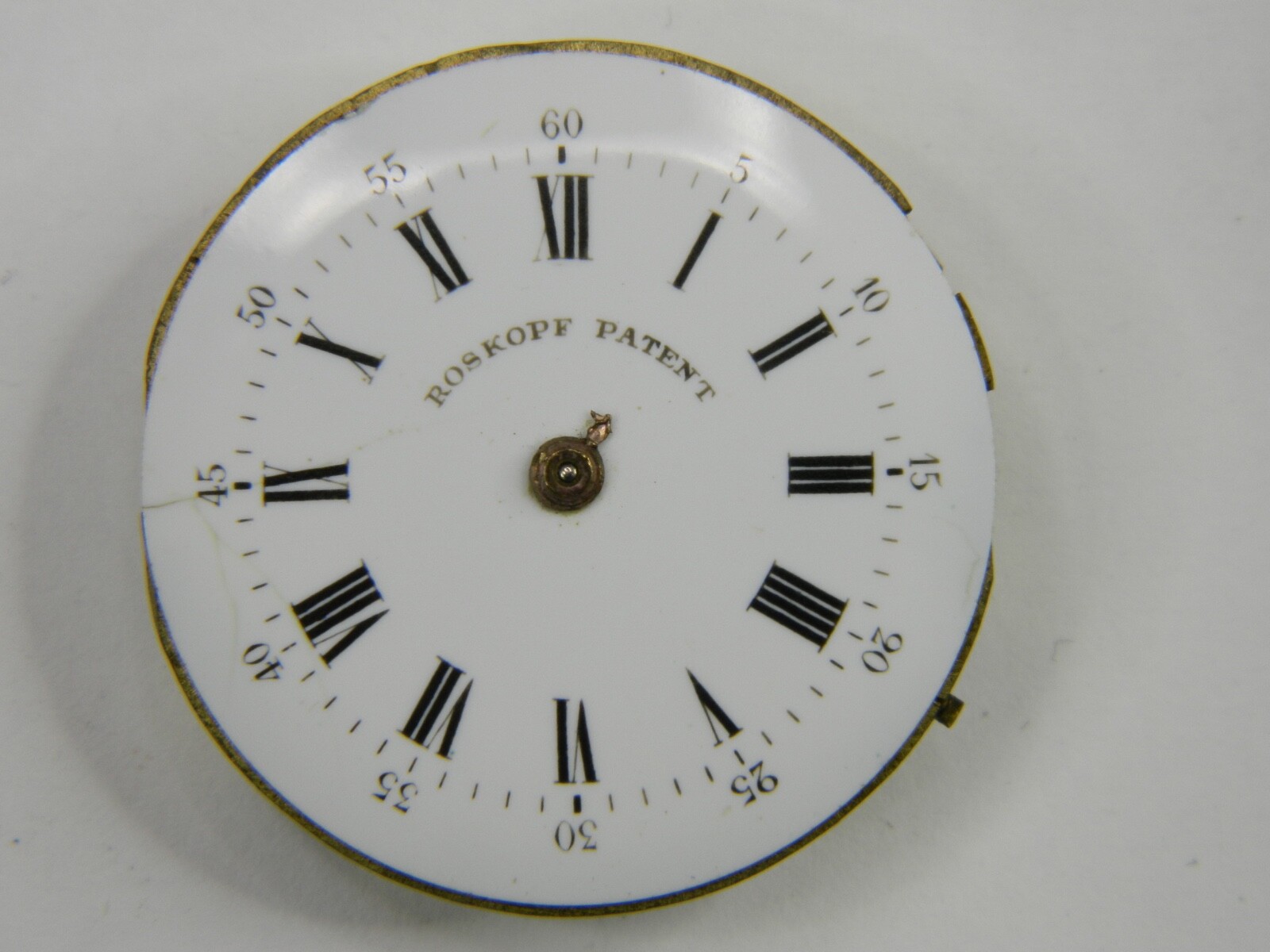 SMALL (30.7mm) VINTAGE ROSKOPF PATENT POCKET WATCH MOVEMENT – PARTS OR REPAIR