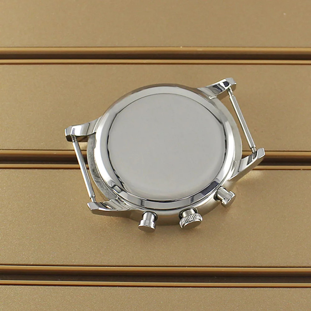 45.4mm Stainless Steel Polished Watch Case Dome glass For Miyota OS21 Movement