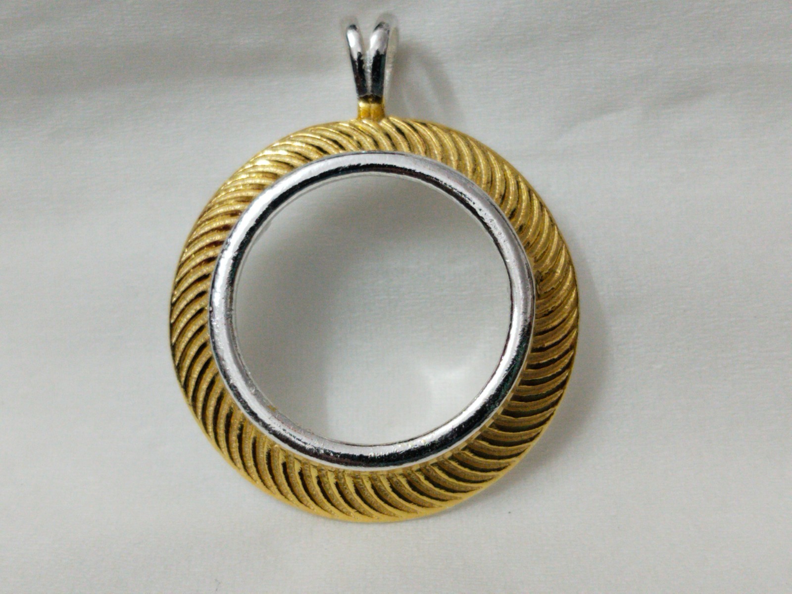 925 Sterling Silver 18k Gold Plated Sterling Silver Round Bezel Pendant Blank