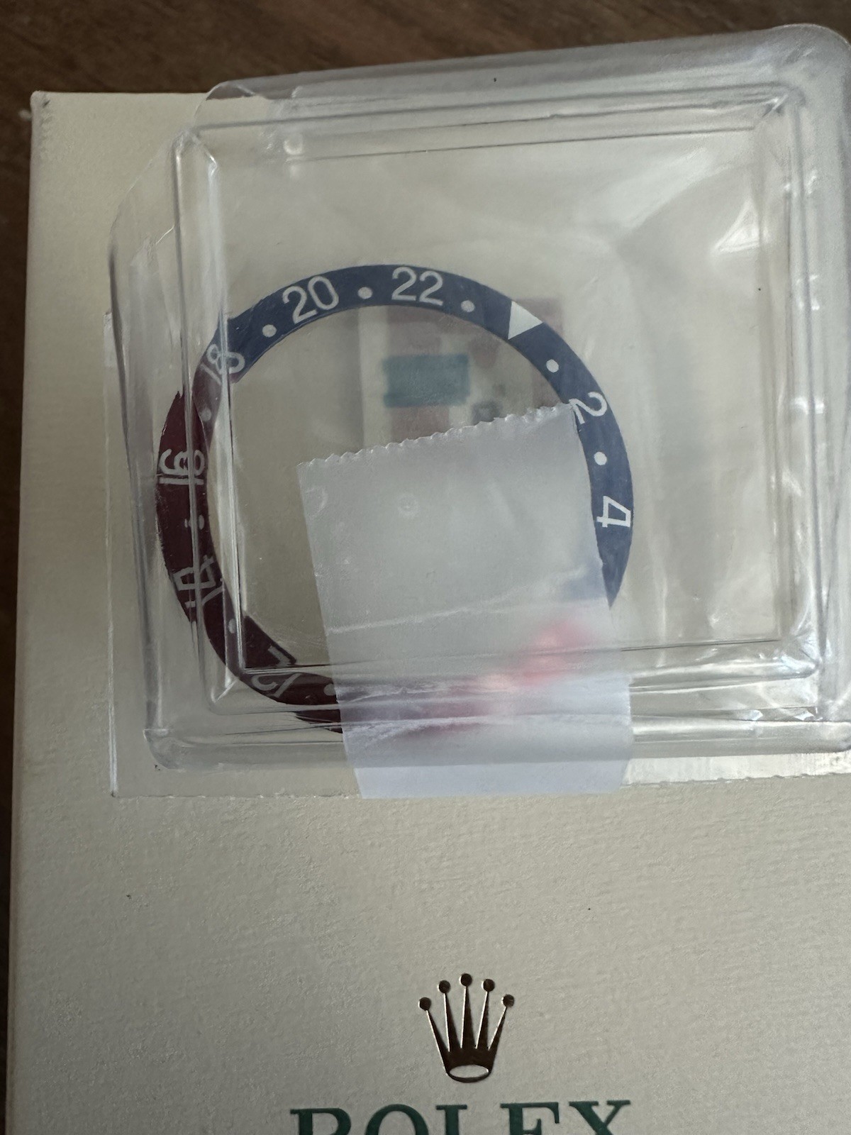 Genuine Rolex GMT-MASTER 1675 16750 Bezel Insert Red/Blue Pepsi No Fading