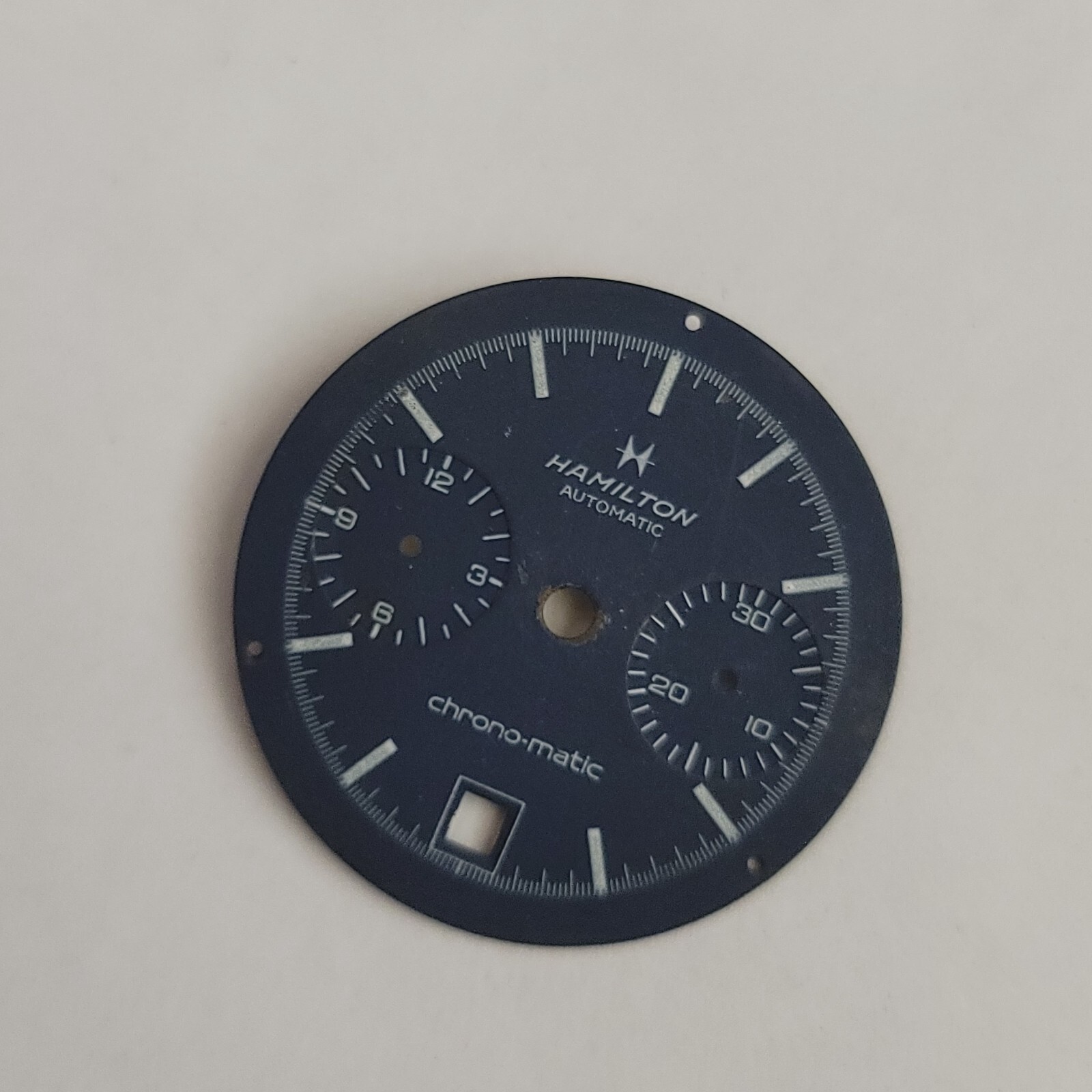 VINTAGE HAMILTON CHRONO-MATIC WATCH BLUE DIAL FOR CAL 11