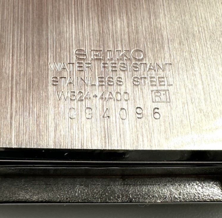 NOS Vintage Seiko Digital Quartz W524-4A00 Stainless Steel Complete Case Part