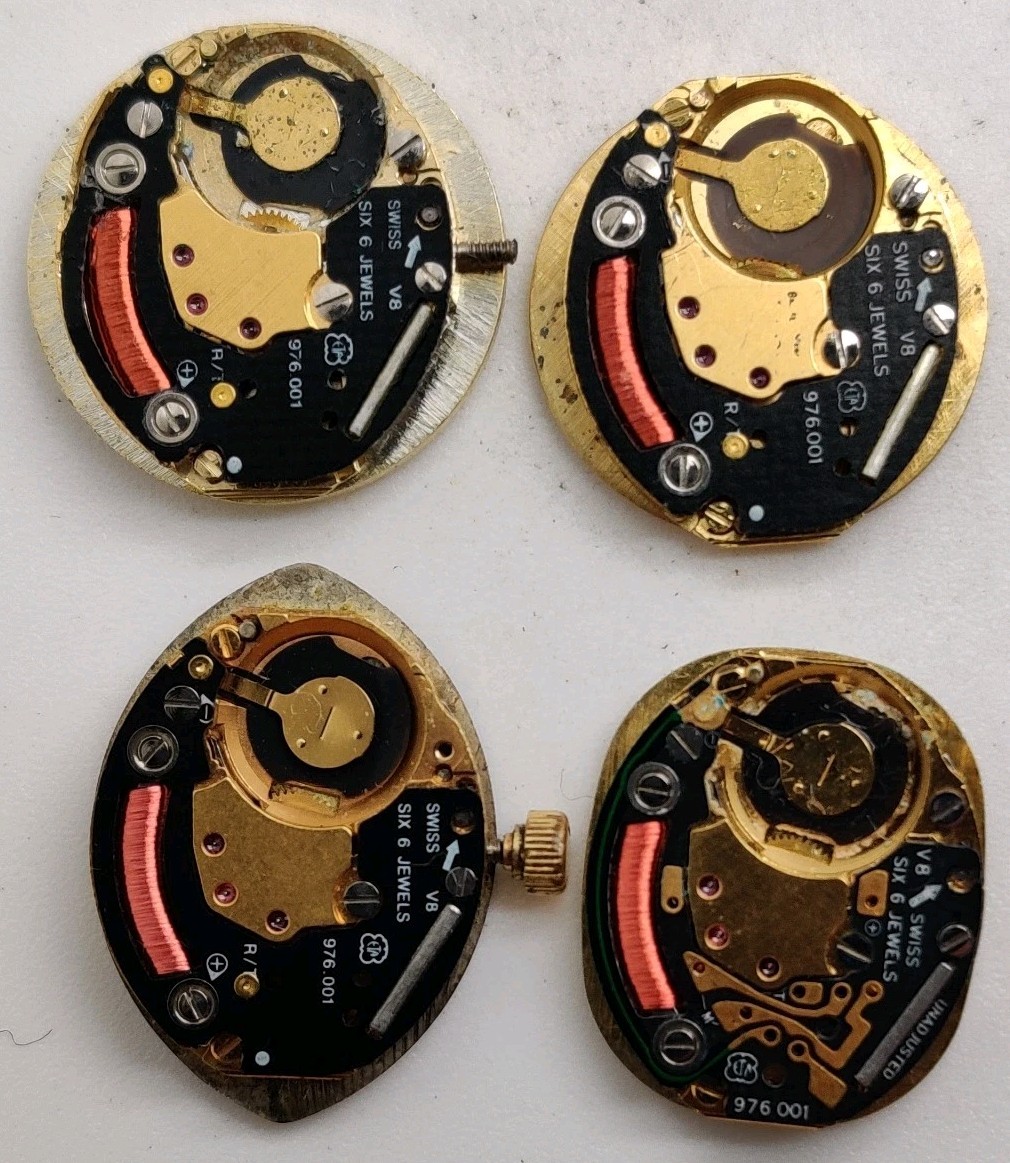 Baume Mercier Bucherer Bulova ETA 976.001 Swiss quartz movements For Repair